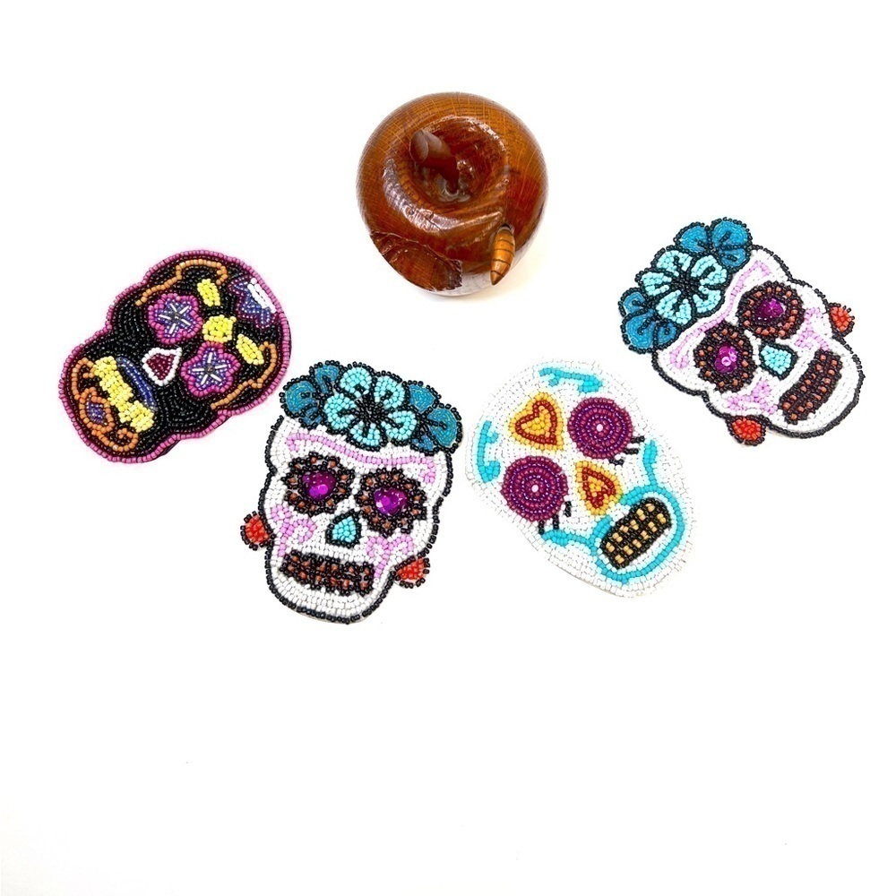 TABLEAU Day of Dead Beaded Coasters & APPLE - Picture 4 of 6